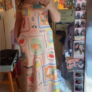 Colorful Graphic Print Dress
